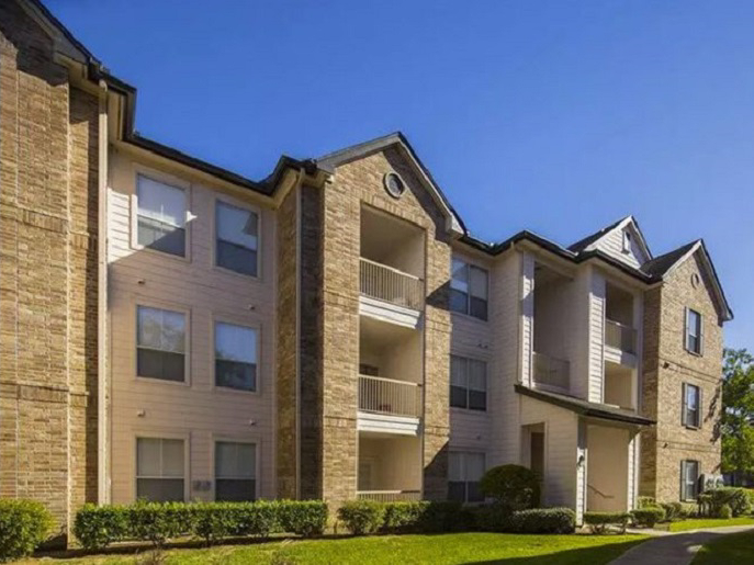 Exterior shot depicting one of the buildings inside the multifamily community dubbed The Flats at Veranda Ridge in Texas City, Texas.