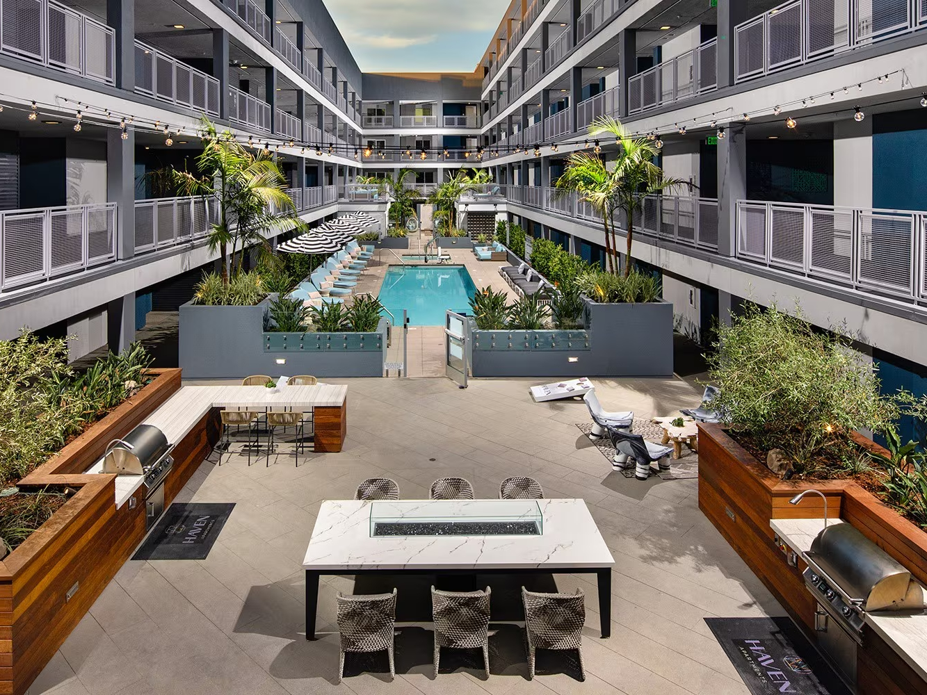 Exterior shot of Haven Apartments, a multifamily property in Culver City, Calif.