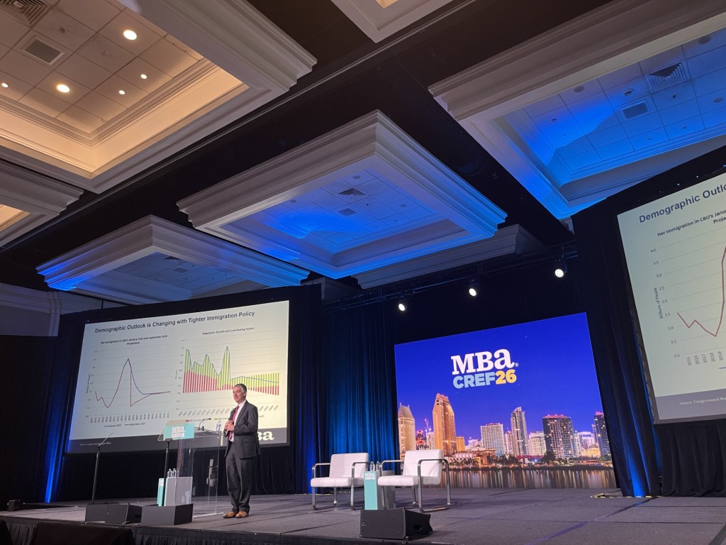 Mike Fratantoni, the MBA’s chief economist & senior vice president of research and business development delivering the organization’s economic and CRE finance outlook.