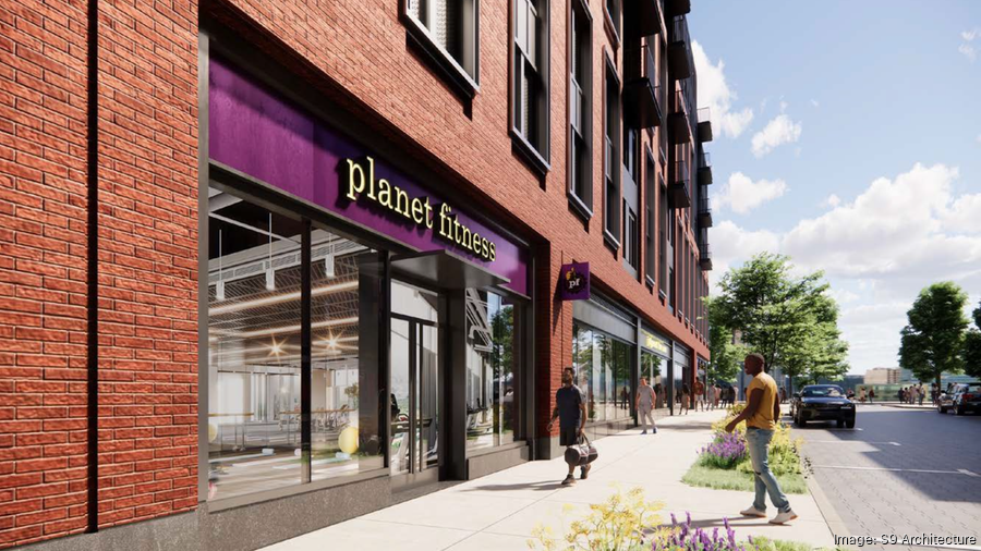 rendering of Planet Fitness entrance