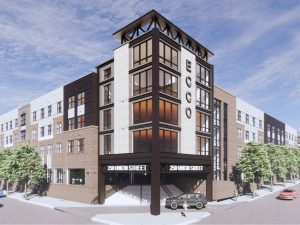 Rendering of ECCO, a luxury multifamily community in Elizabeth, N.J.