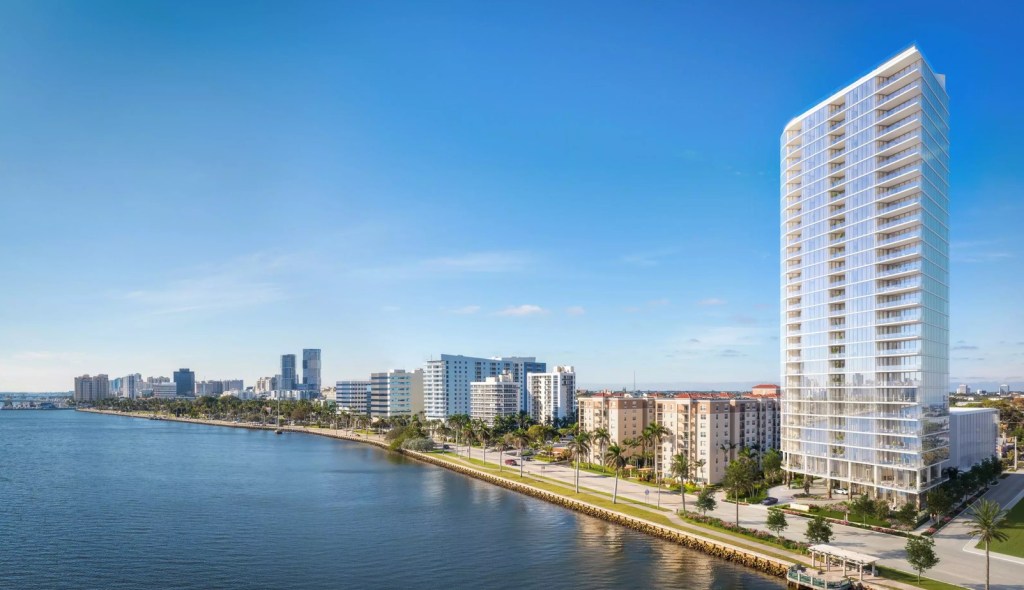 A rendering of Shorecrest, a 98-unit luxury condominium development planned by Related Ross in West Palm Beach, Fla.