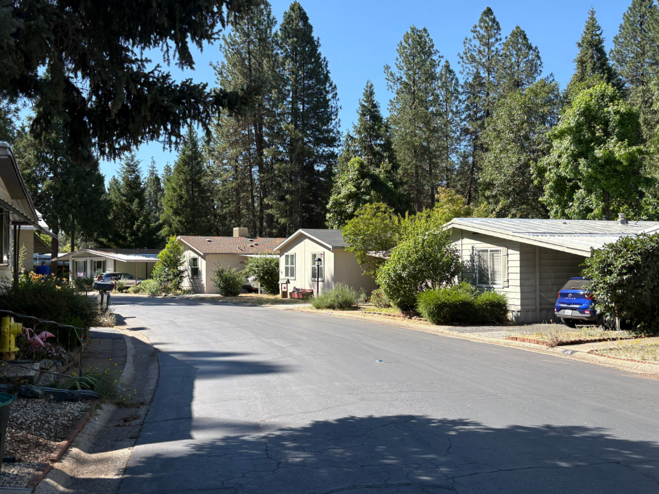 A road inside the Sierra Pines MHC in Grass Valley, Calif. 
