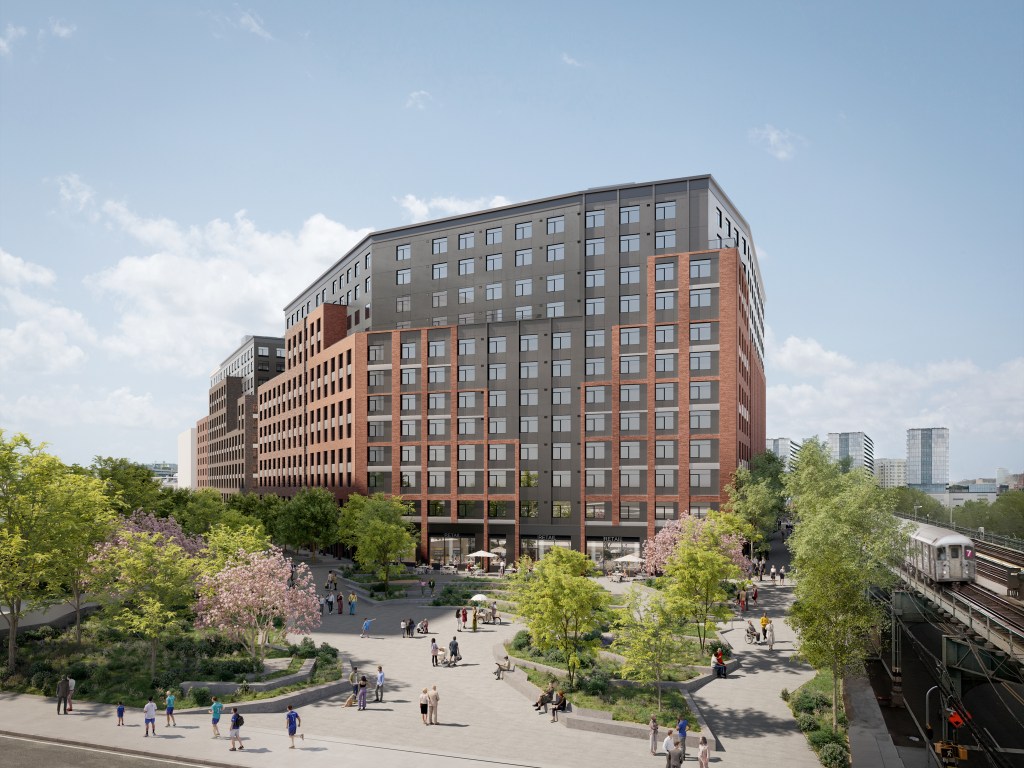 aerial image of Willets Point redevelopment in Queens
