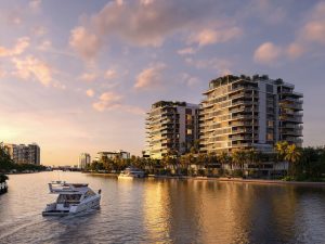 Rendering of The Ritz-Carlton Residences in Fourt Lauderdale Beach, a two-tower condominium project in Fort Lauderdale, Fla.