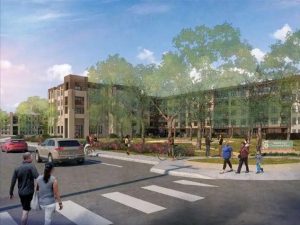 A rendering of the Anita Coy redevelopment in Austin.