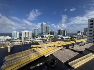 Image of the concrete slab of the Ella Miami Beach condo project.