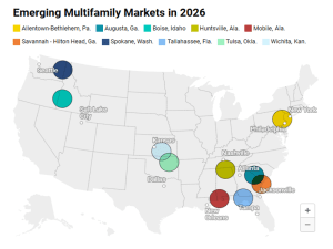 Map fo Emerging Multifamily Markets of 2026