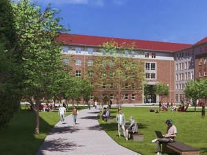 Exterior shot of a residence hall at the University of Mississippi.