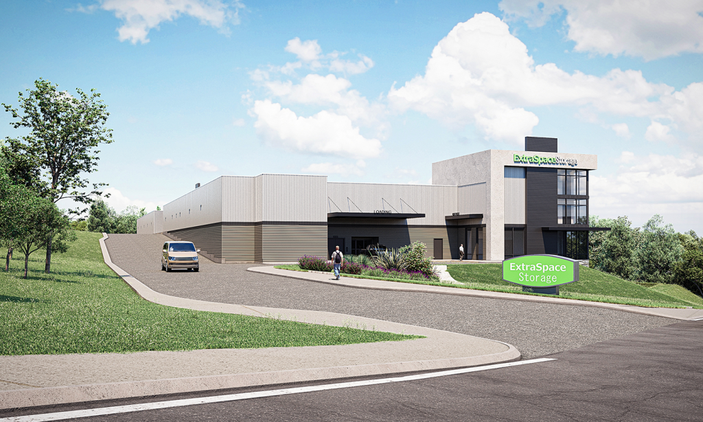 Street-level rendering of La Cantera, a 916-unit storage development in San Antonio.