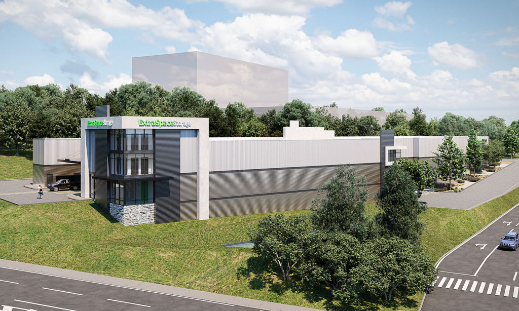 Aerial rendering of La Cantera, a 916-unit storage development in San Antonio.