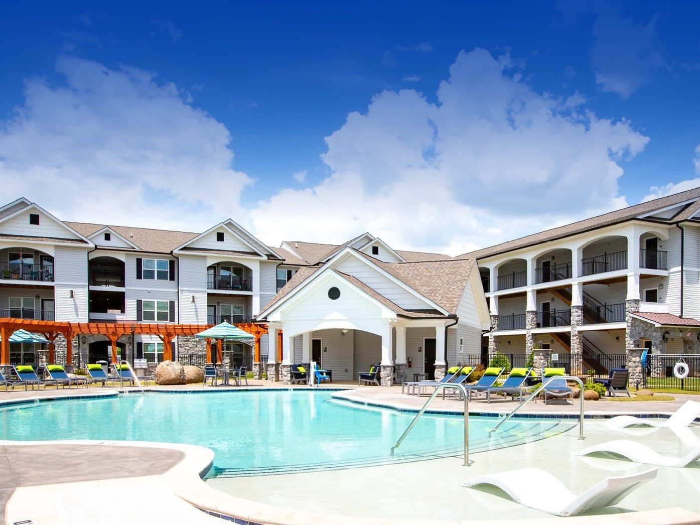 Exterior shot of Laurel View Apartments, a 174-unit, garden-style community in Concord, N.C.