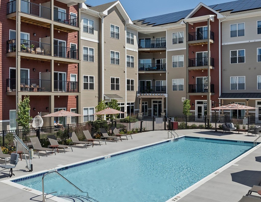 A photo of the pool at Millyard at Meadow Commons.