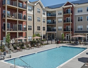A photo of the pool at Millyard at Meadow Commons.