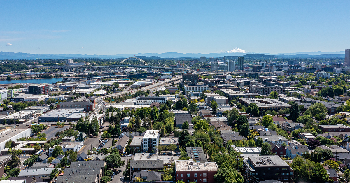 Aerial photo of Northwest Portland
