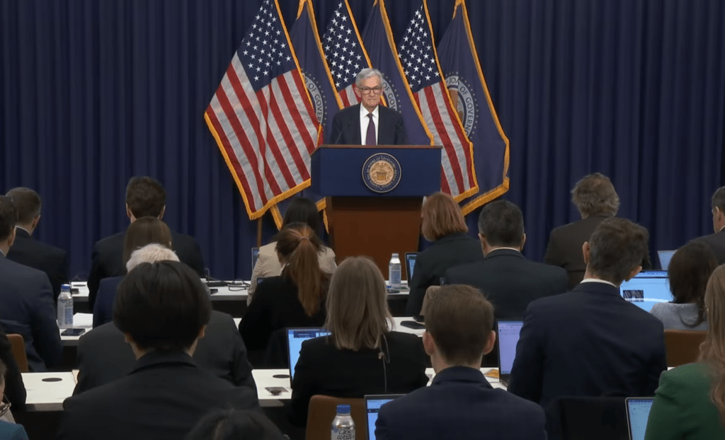 Federal Reserve Chair Jerome Powell speaks at the March 18th press conference following the announcement