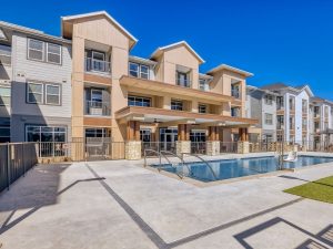 A photo of Red Oaks, an affordable housing development in Austin.