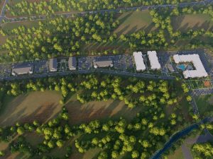 An aerial rendering of Skyview at Aria in Monroe, N.C.