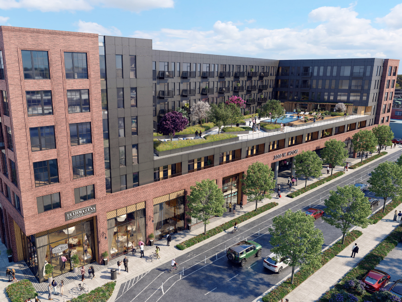 Exterior rendering of the multifamily project at 3200 W. Moore St., Richmond, Va. 