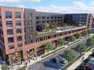Exterior rendering of the multifamily project at 3200 W. Moore St., Richmond, Va.