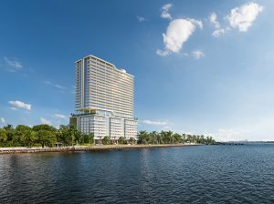 Rendering of The Ritz-Carlton Residences in West Palm Beach, a 27-story luxury condominium tower.