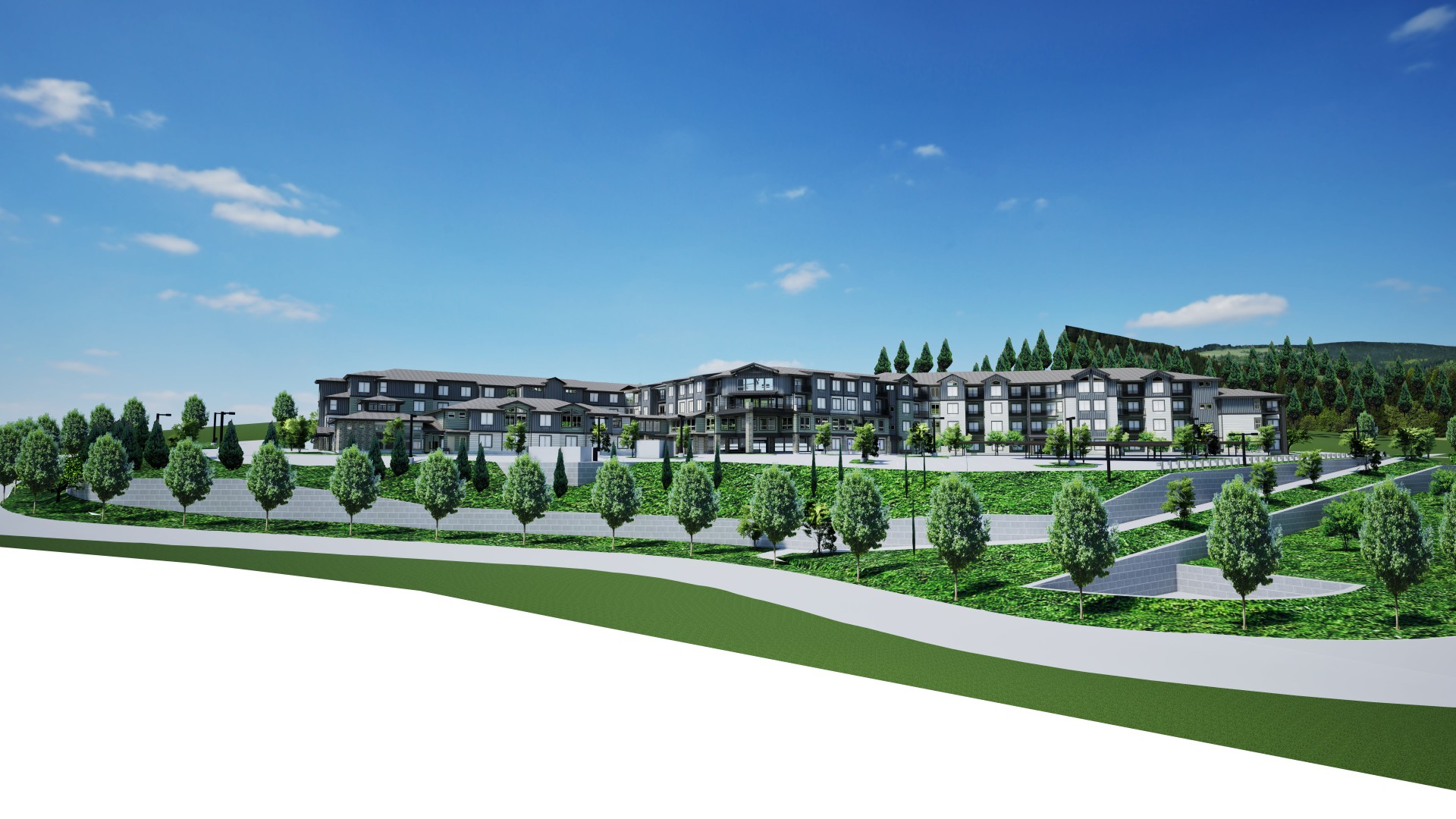 A rendering of Bonaventure Senior Living's new senior housing development in central Oregon.