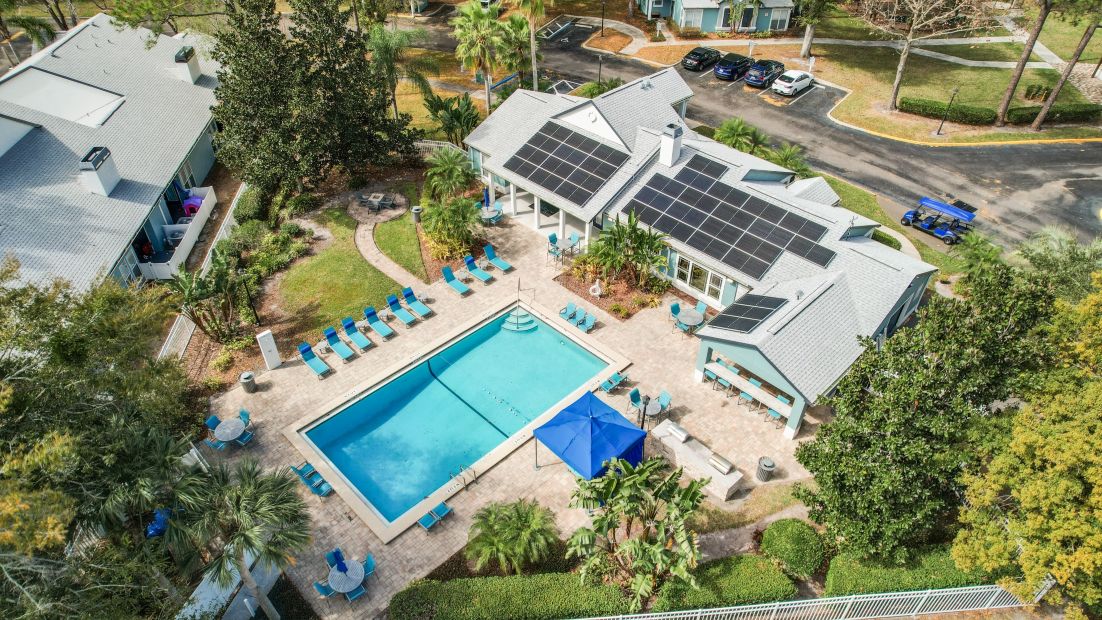 Canopy Apartment Villas, a 296-unit garden-style community in Orlando, Fla., cited by Taurus Investment Holdings as a recent retrofit case study on the solar split incentive.