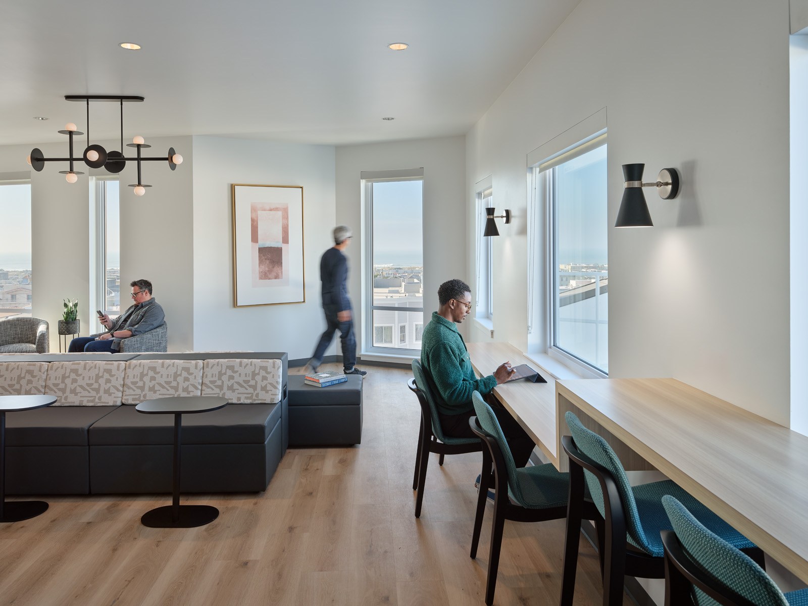 shared lounge at Shirley Chisholm Village
