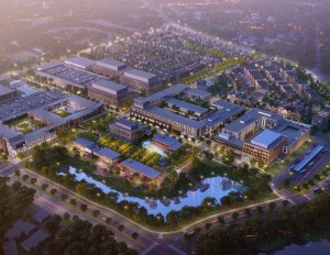 Aerial rending of the Lakeforest Redevelopment