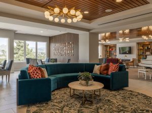 Interior shot of The Leonard on Beverly, a 100-unit luxury senior housing community in Los Angeles.