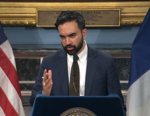 Mayor Zohran Mamdani speaks at a press conference.