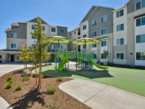Exterior shot depicting one of the two buildings that make up Terracina at Winding Creek in Roseville, Calif.