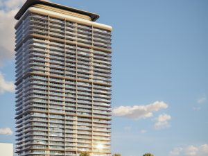 Rendering of Icon Beach, a 38-story development in Hollywood, Fla.