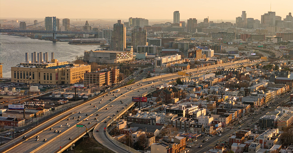 golden hour in philadelphia