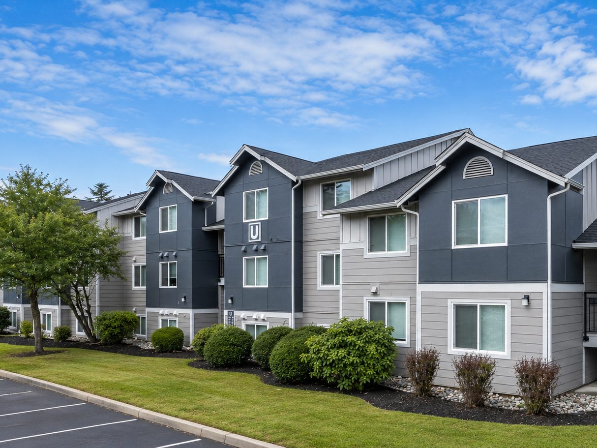 Exterior shot of Terra @ Monroe, a 222-unit garden-style community in Monroe, Wash.