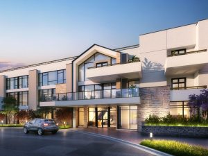 Outside shot of The Marisol, a planned 214-unit senior housing community in Huntington Beach, Calif.