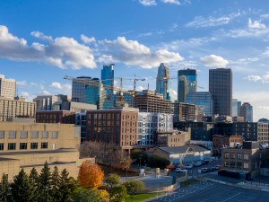 Minneapolis, city in the state of Minnesota, United States of America, during the morning