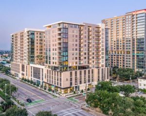 A photo of 1010 Waugh, a newly developed 340-unit luxury multifamily community in the Montrose neighborhood of Houston.