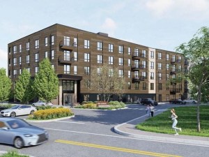 Rendering of 259 Lenox St., a multifamily project in Norwood, Mass.