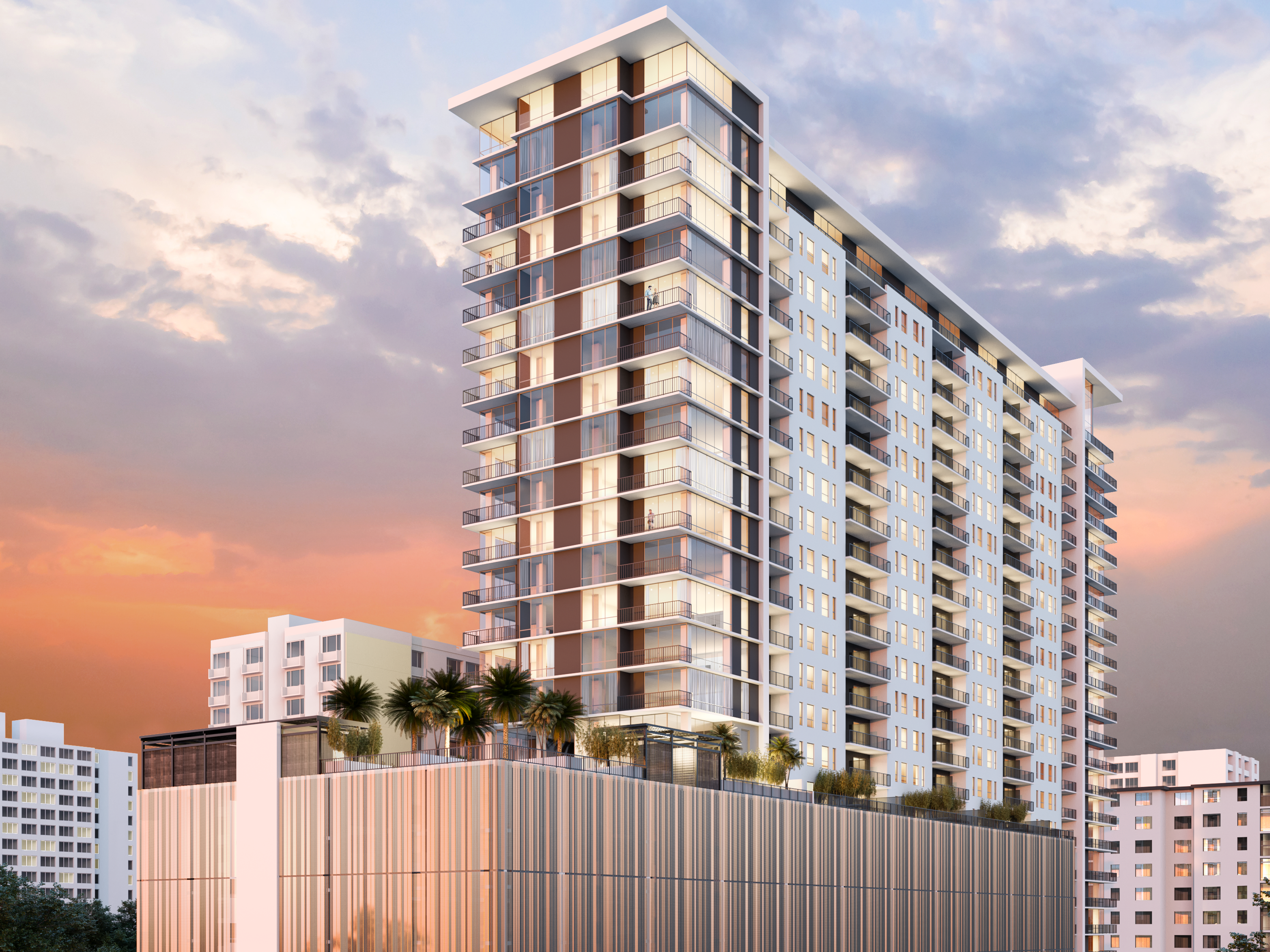 Exterior rendering of the 24-story development at 275 Fifth St. in St. Petersburg, Fla.