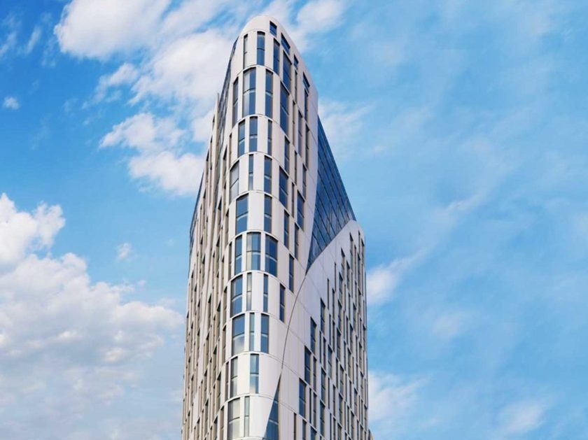 Rendering of Imperial Tower, a 56-story mixed-use development in Jersey City, N.J.