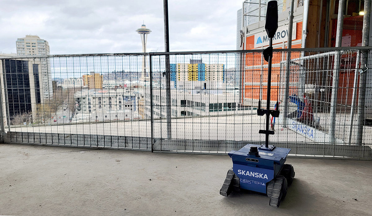 DIDGE robots from Nextera Robotics at the Kaye construction site in Seattle.