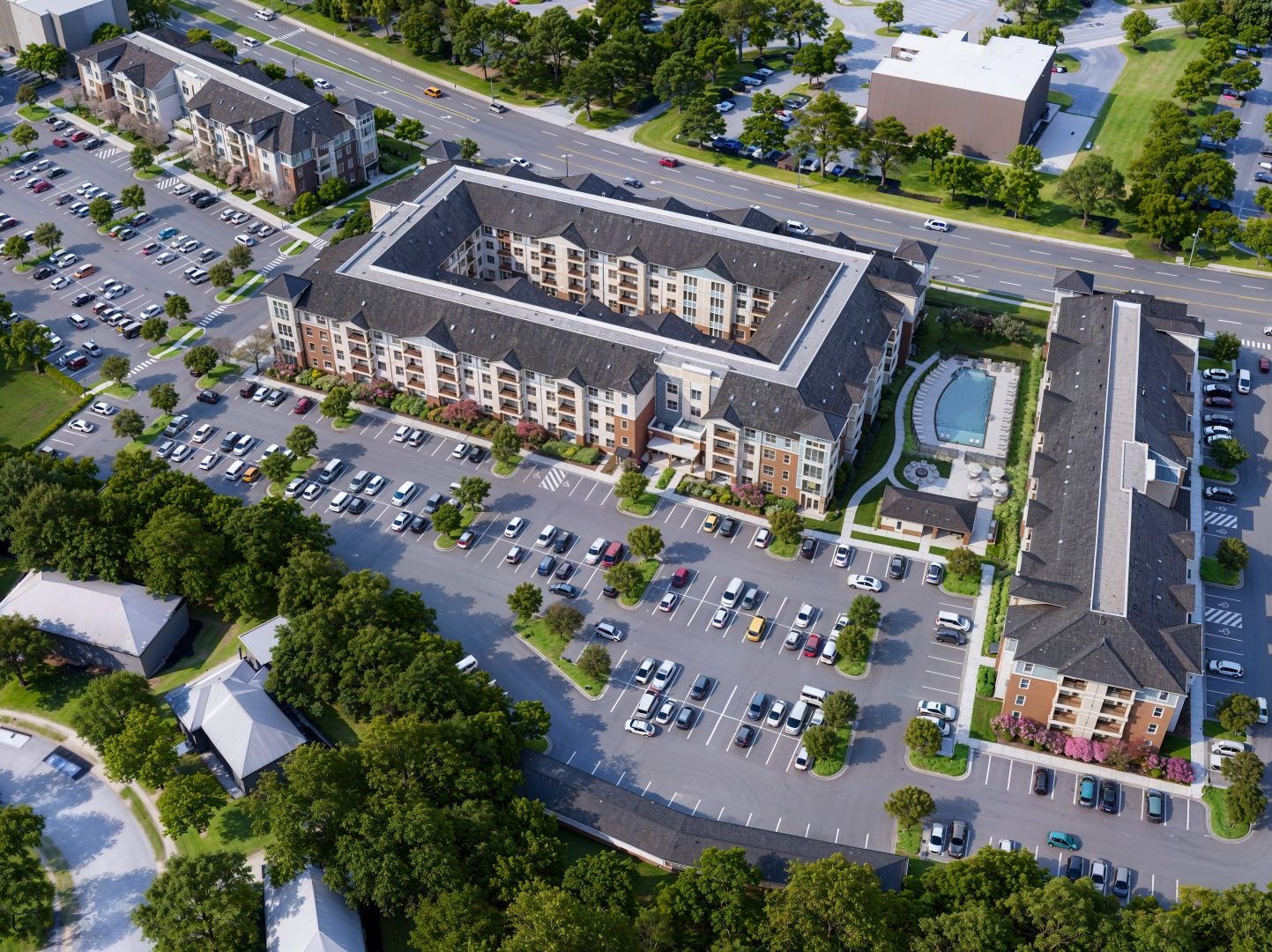 A rendering of Attain at Greenbrier in Chesapeake, Va. The 268-unit Class A development is being built by Bonaventure in the Greenbrier submarket of Chesapeake, Va.