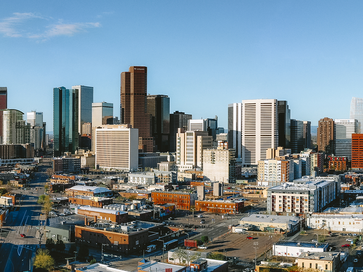 Denver city downtown Colorado, US
