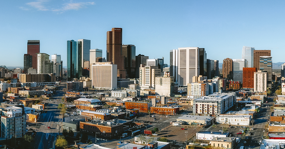 Denver city downtown Colorado, US