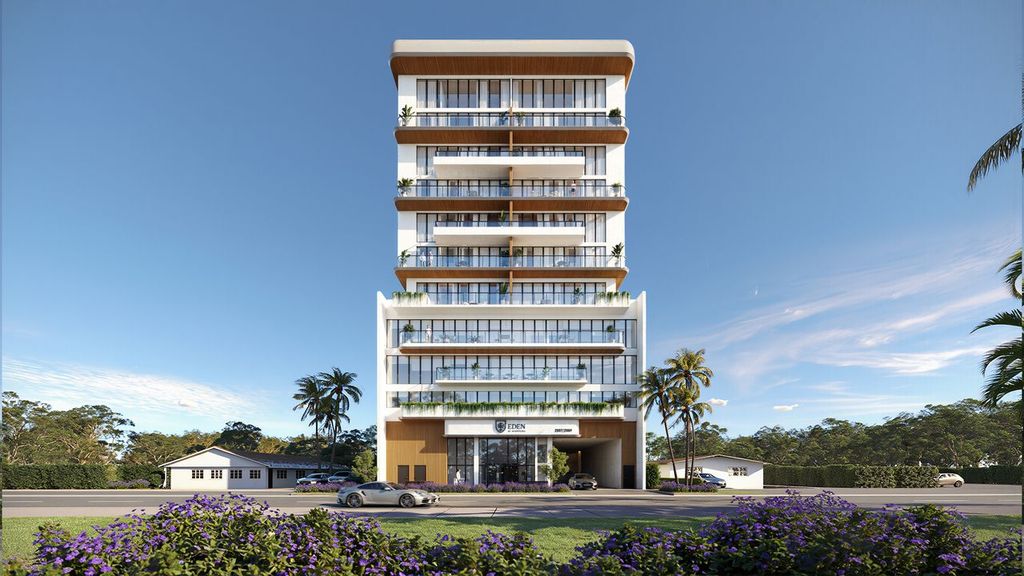 A rendering of EDEN a 10-story, 32-unit luxury condominium development being built in Aventura, Fla. The property is slated for completion in late 2027