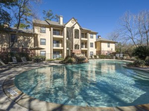 Exterior shot featuring the amenity package of Eagle Crest Apartments, a multifamily property in Humble, Texas.