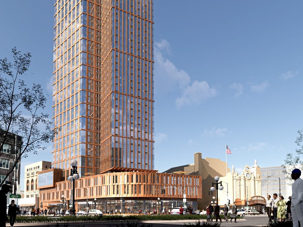 Exterior rendering of JFK Boulevard, a multifamily project in Jersey City, N.J.