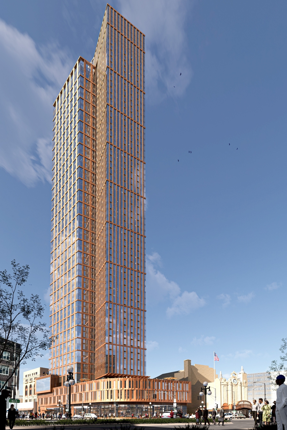 Exterior rendering of JFK Boulevard, a multifamily project in Jersey City, N.J.