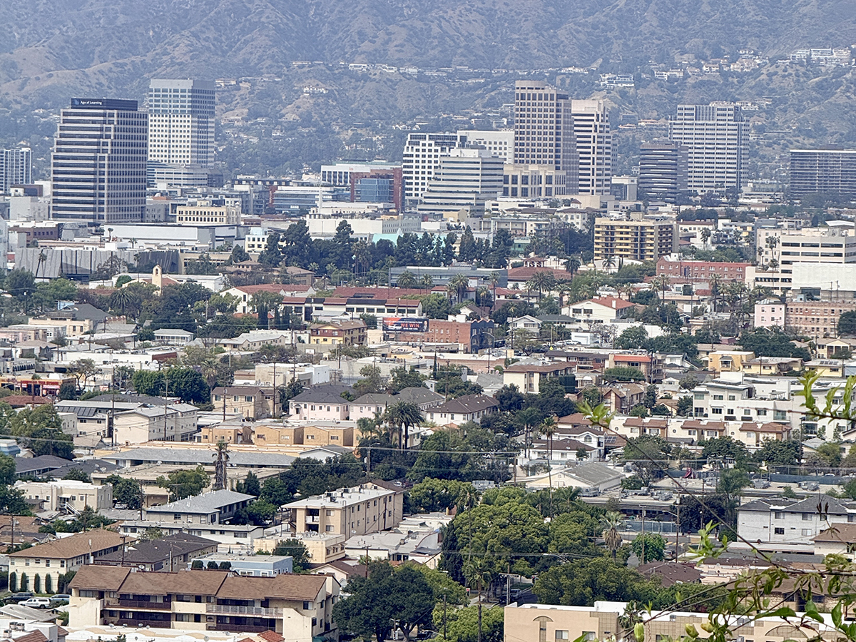 High angle view of Glendale, California